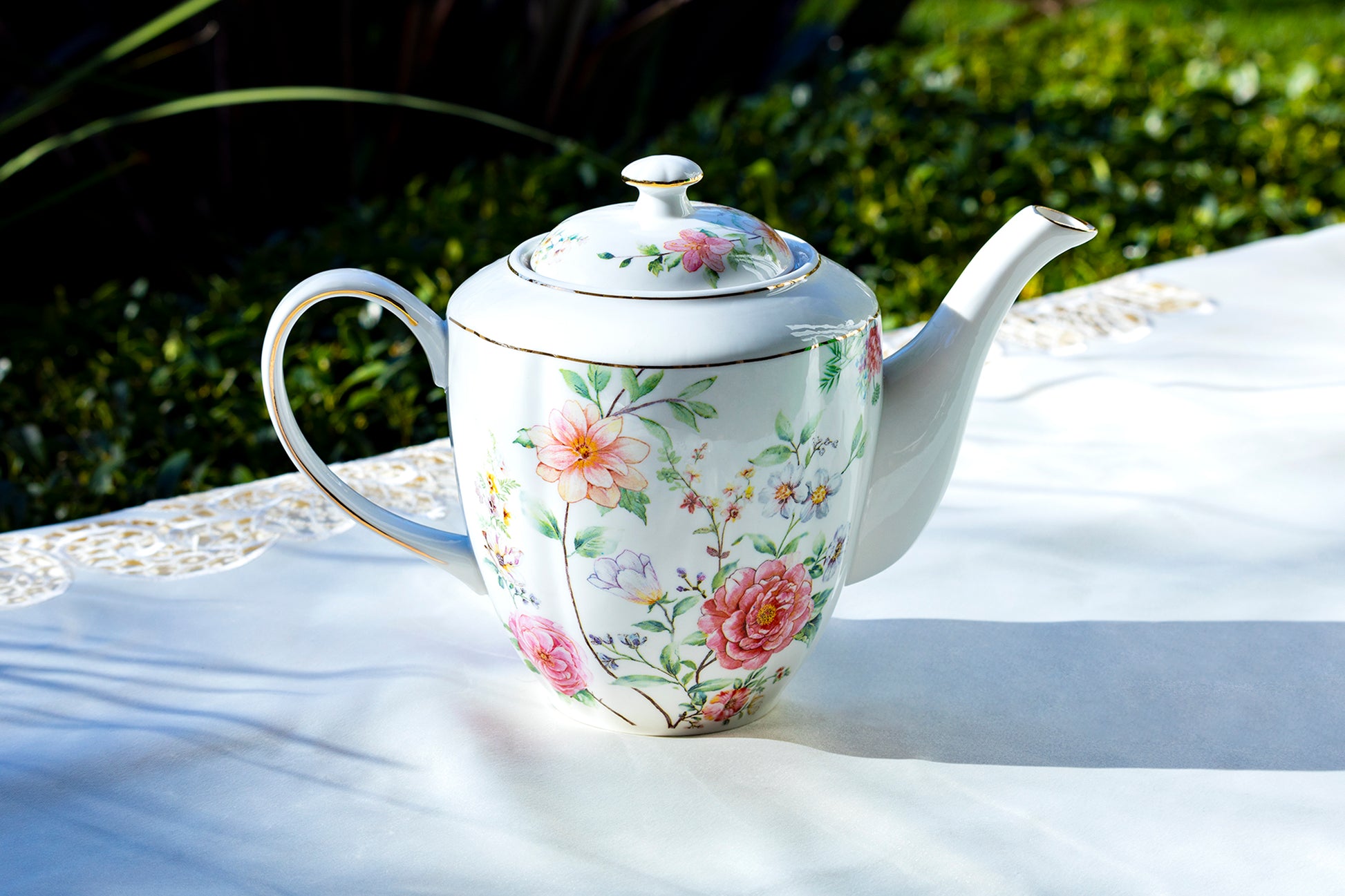 Pink Camellia Teapot