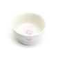 Pink Raised Heart Ceramic Pet Bowl with Paw Print