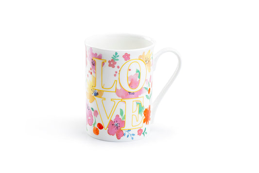 Gracie Bone China Valentine Love Floral Mug