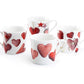 Stechcol Gracie Bone China Red Hearts 4 Assorted Mugs
