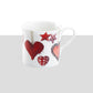 red hearts valentine's day coffee mug