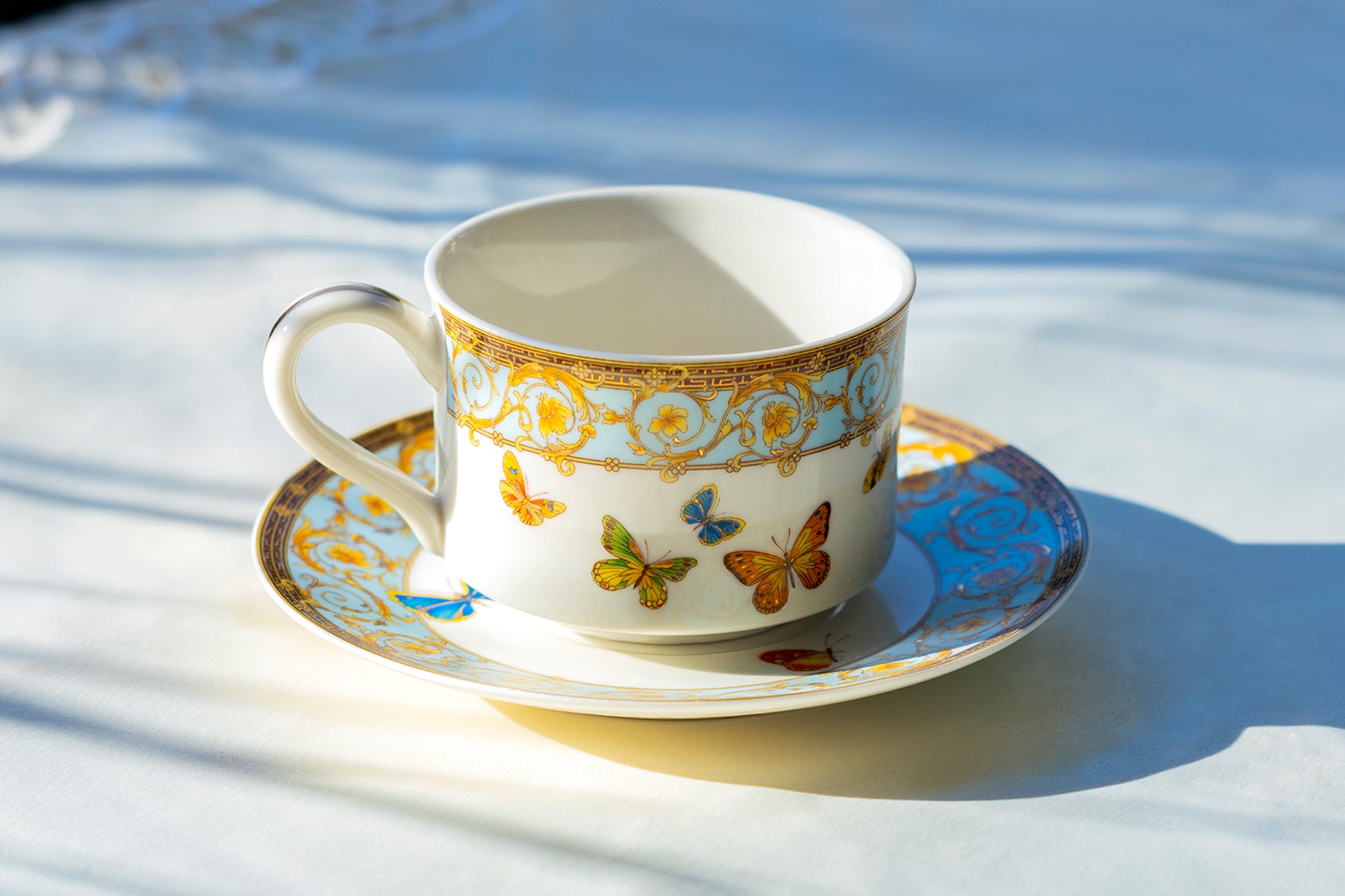 Butterflies Tea Cup and Saucer Grace Teaware