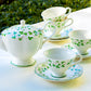 Grace Teaware Shamrock Clover Fine Porcelain Tea Set