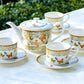 Grace Teaware Butterflies with Blue Ornament Fine Porcelain 9-piece Tea Set