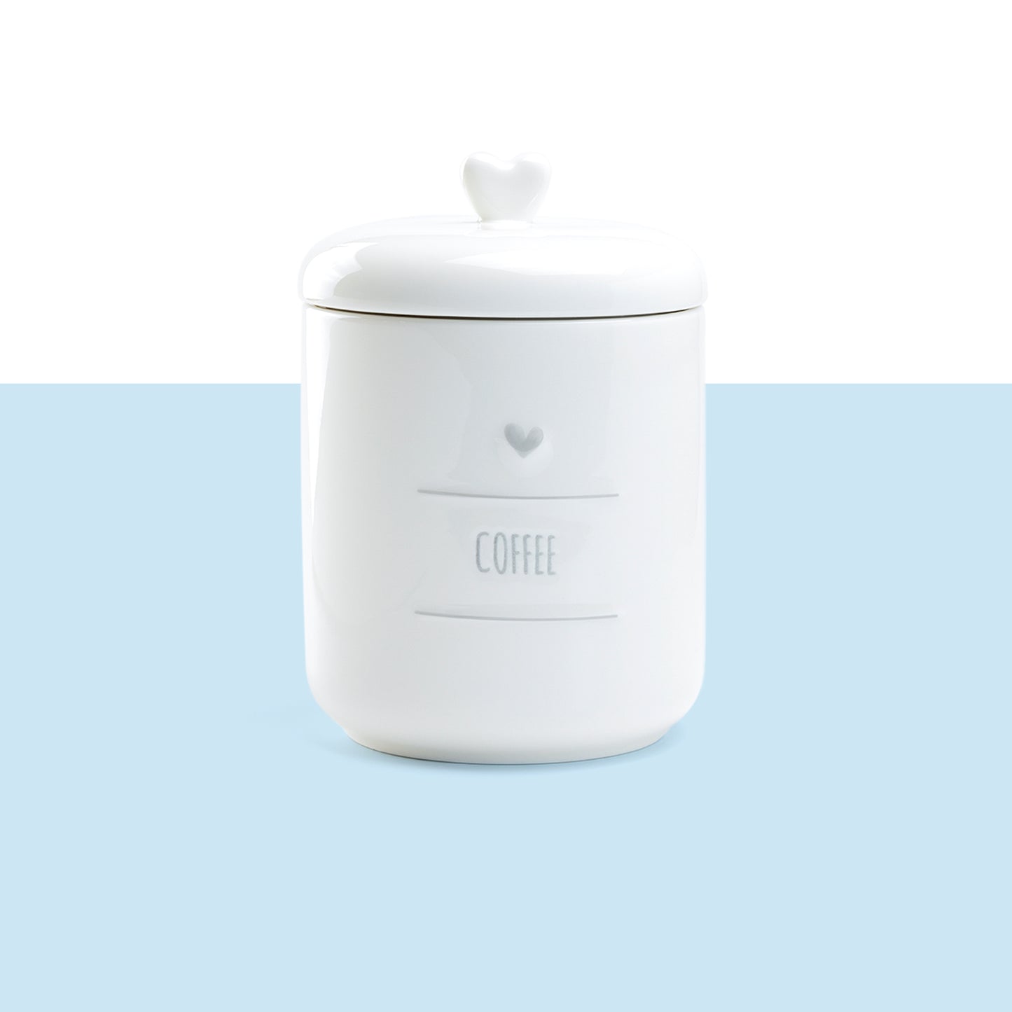 Large Canister with Heart Lid