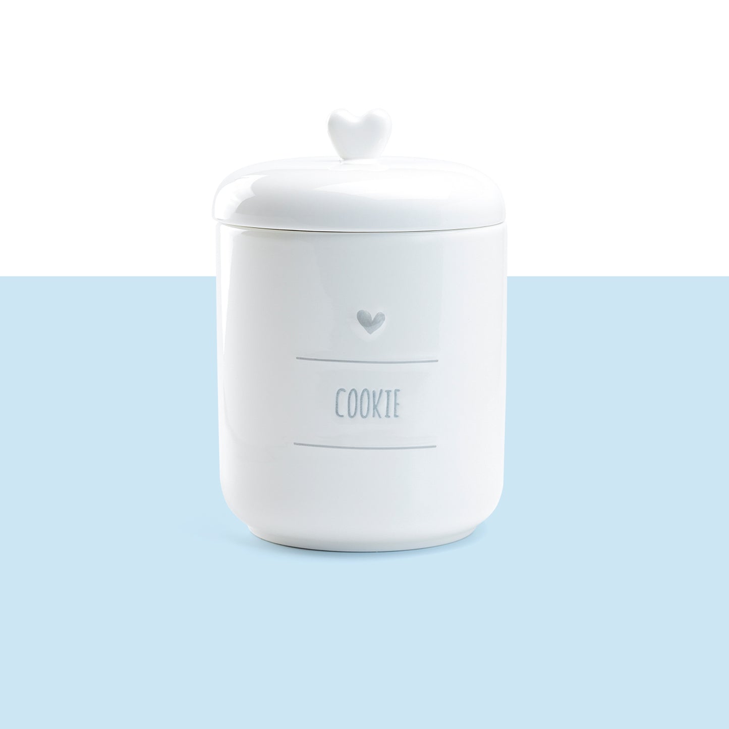 Large Canister with Heart Lid
