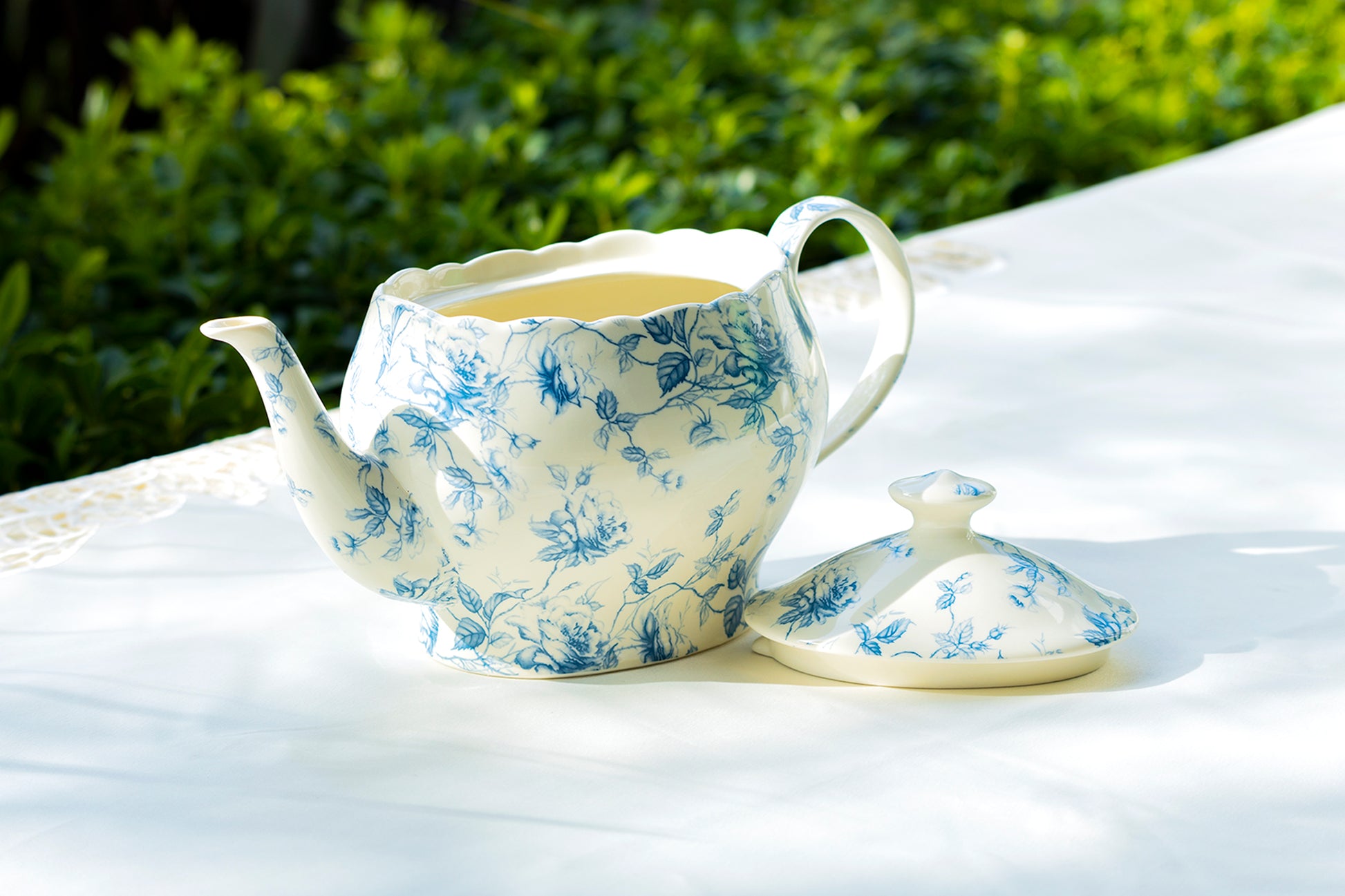 Grace Teaware Blue Rose Toile Teapot