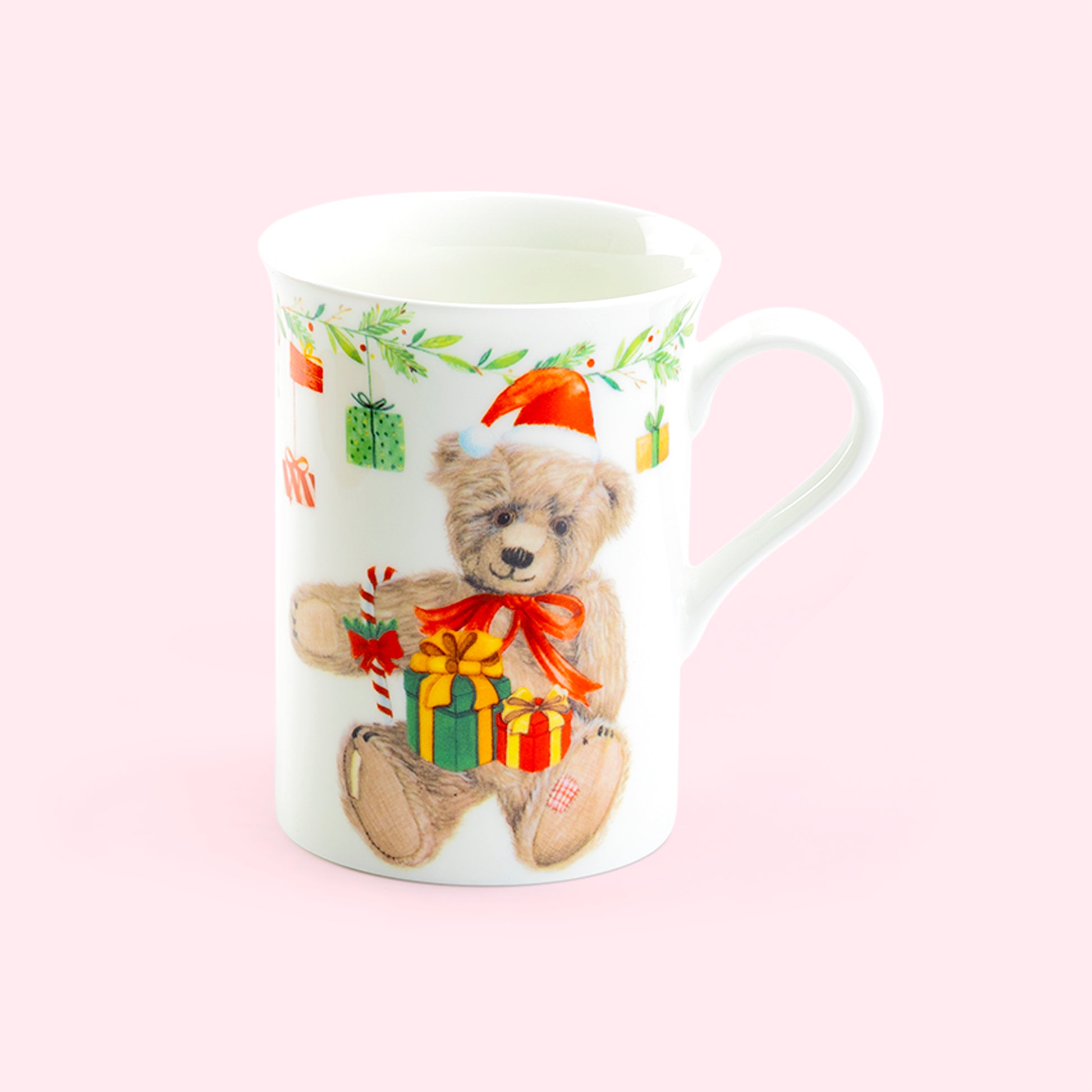 holiday teddy bear mug