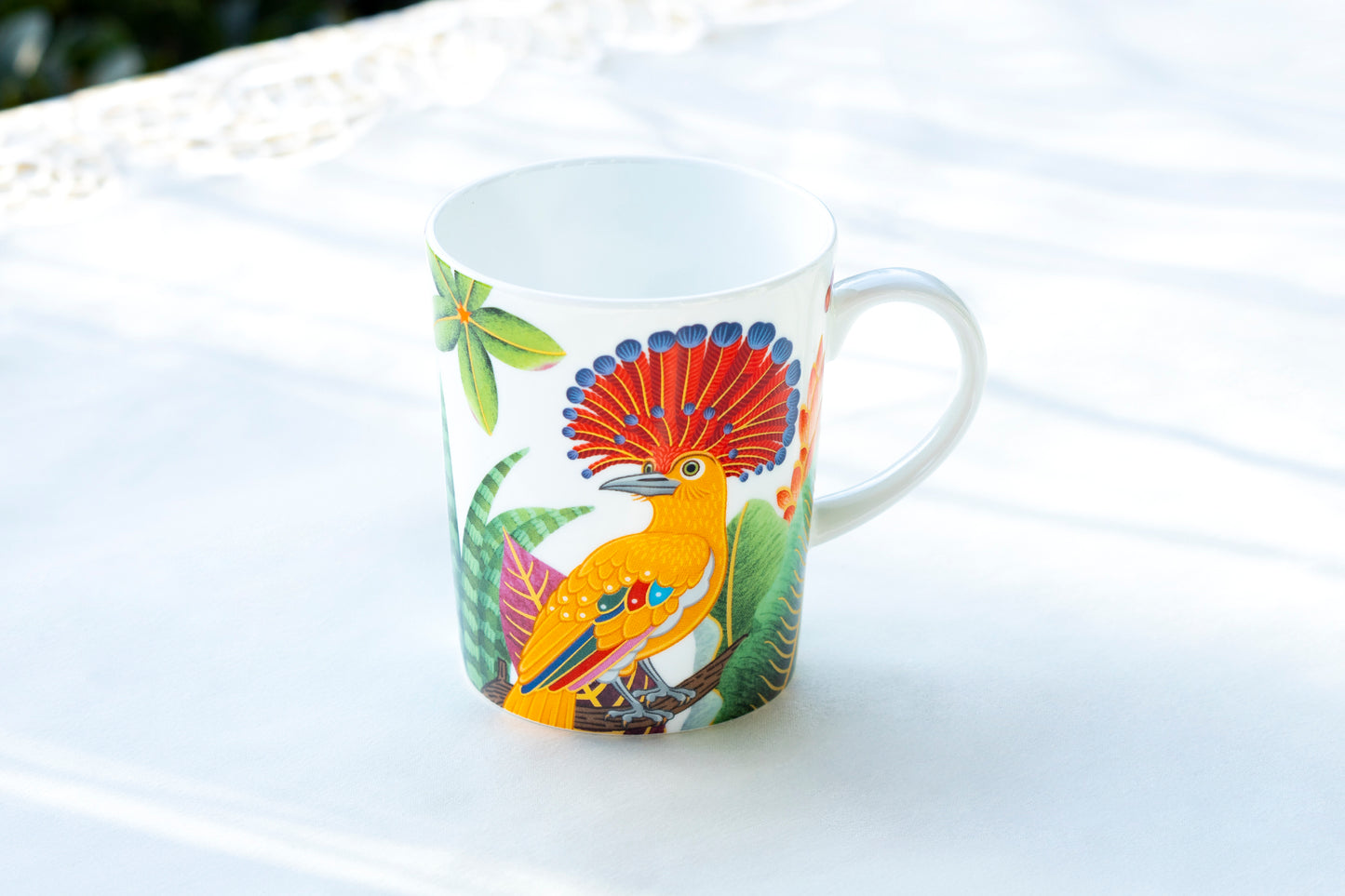 tropical bird tea coffee mug
