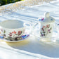 Grace Teaware Garden Joy Glass Fine Porcelain Tea For One with Tea Infuser