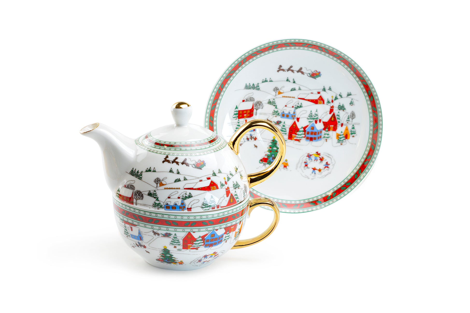 Christmas Winter Wonderland Tea For One Set