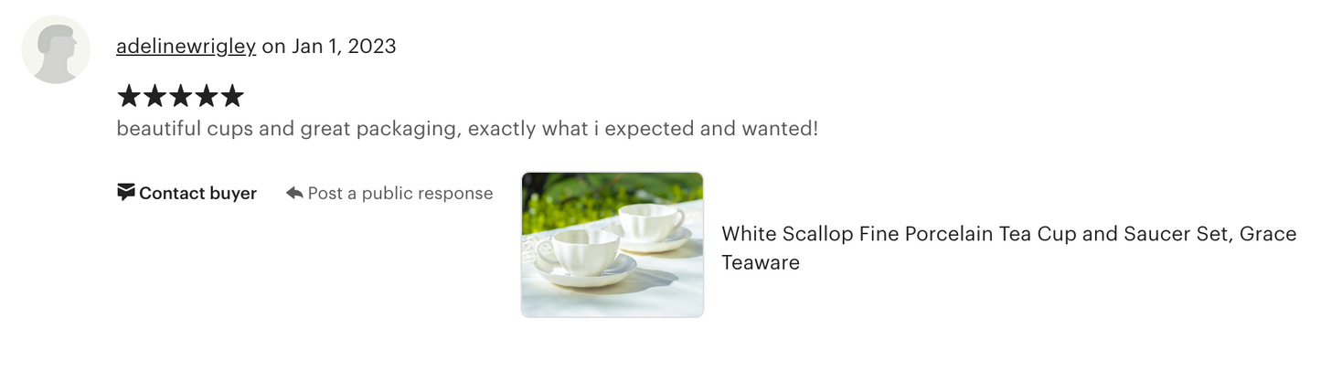 White Scallop Fine Porcelain Tea Cup and Saucer