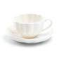 Grace Teaware White Scallop Fine Porcelain Tea Cup and Saucer