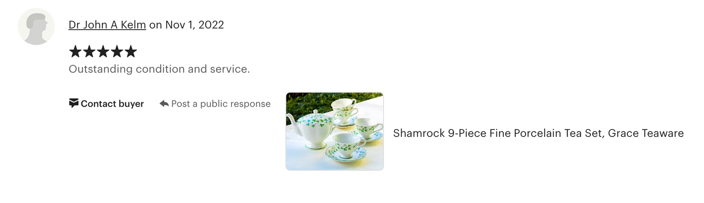Shamrock Fine Porcelain Tea Set