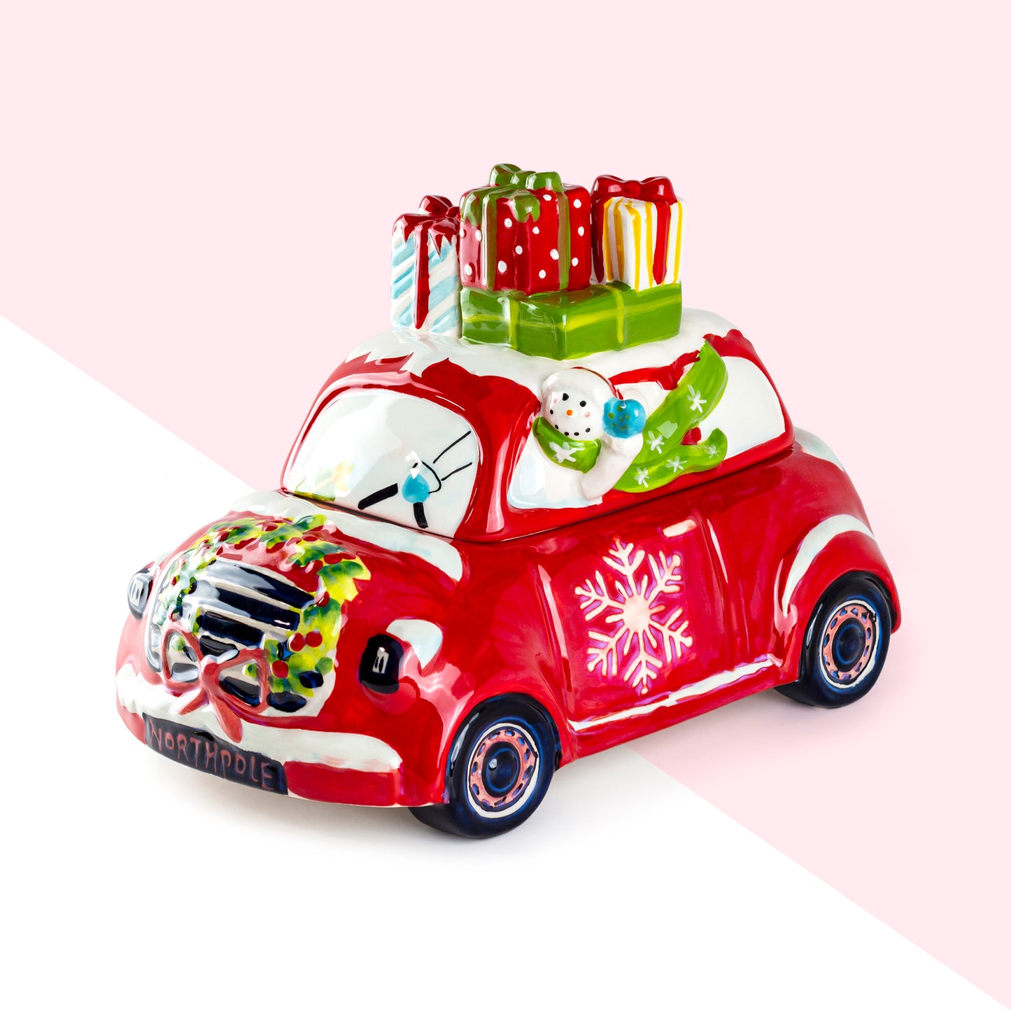 Potter's Studio Holiday Presents Car Cookie Jar