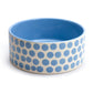 7" Blue Dots Heavy Weight Ceramic Pet Bowl