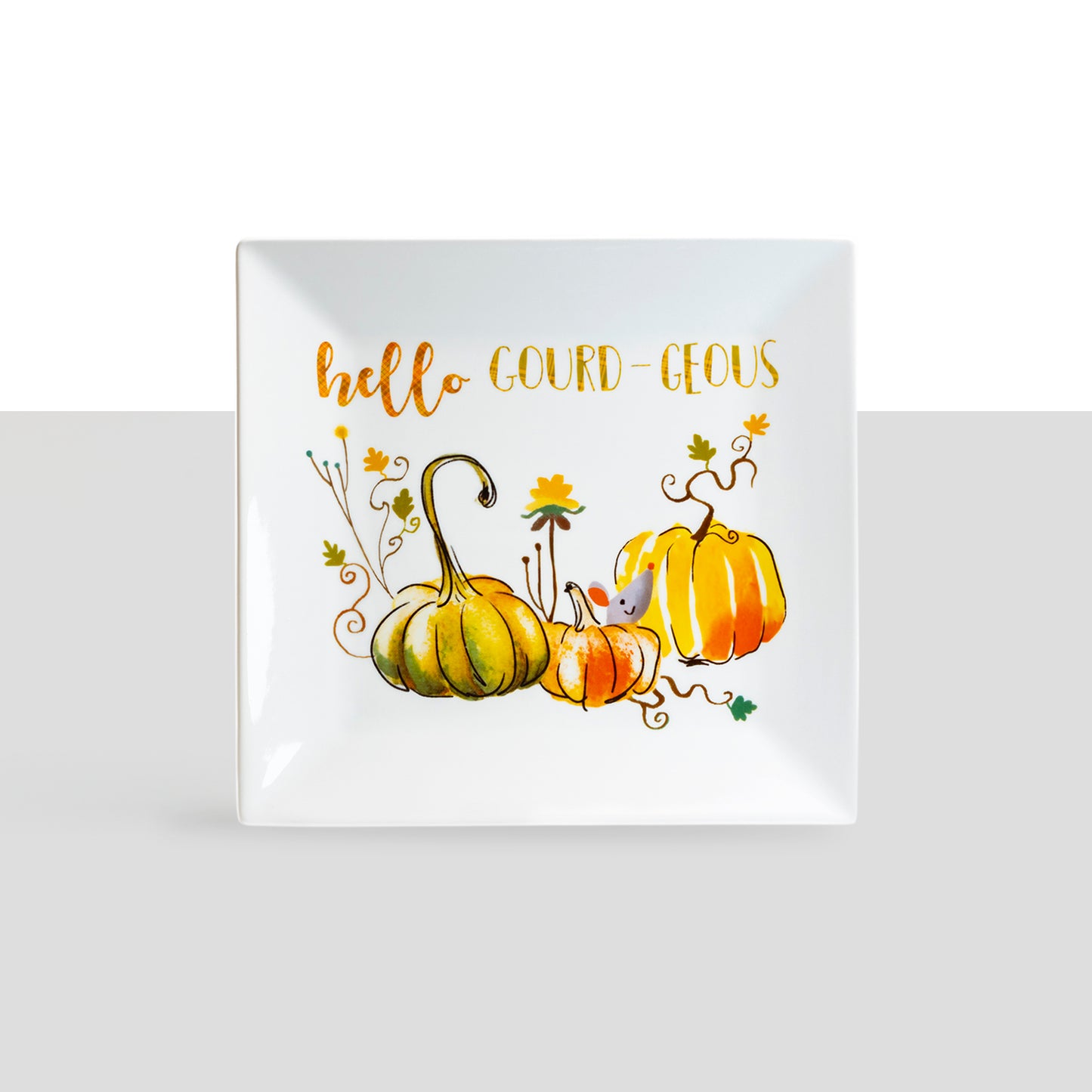 10.25" Hello Gourd-geous Square Platter