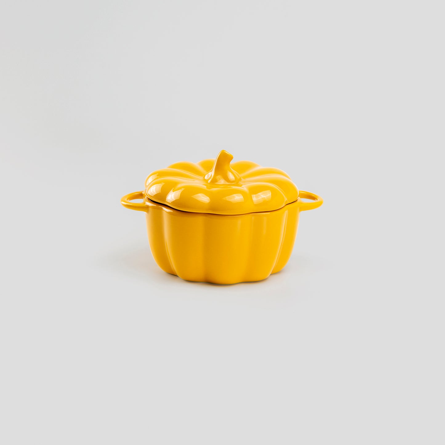 yellow pumpkin shape serve bowl