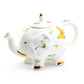 Grace Teaware Flower Garden Elephant Fine Porcelain Teapot