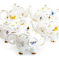Flower Garden Elephant Fine Porcelain Teapot