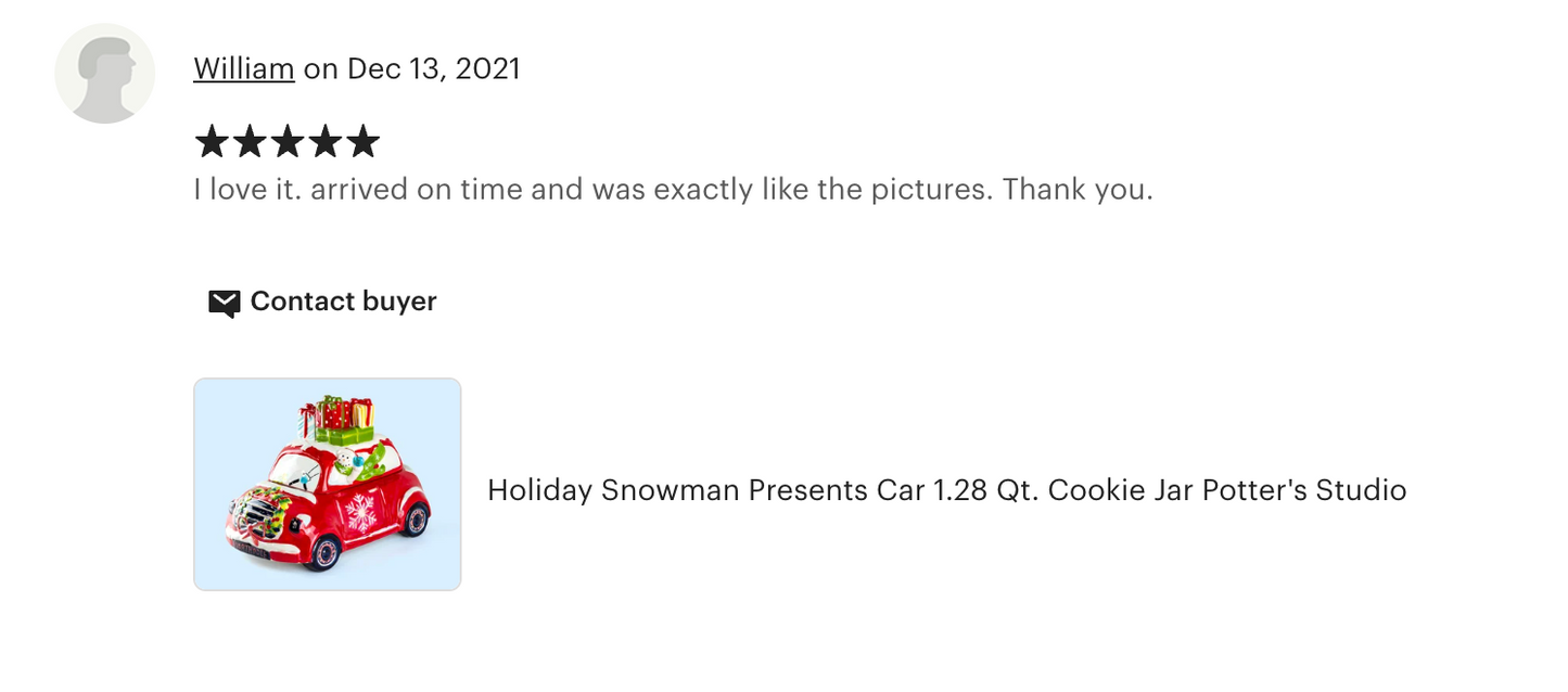 Holiday Presents Car Cookie Jar 1.28 Qt.