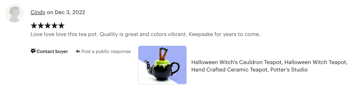 Halloween Witch's Cauldron Teapot