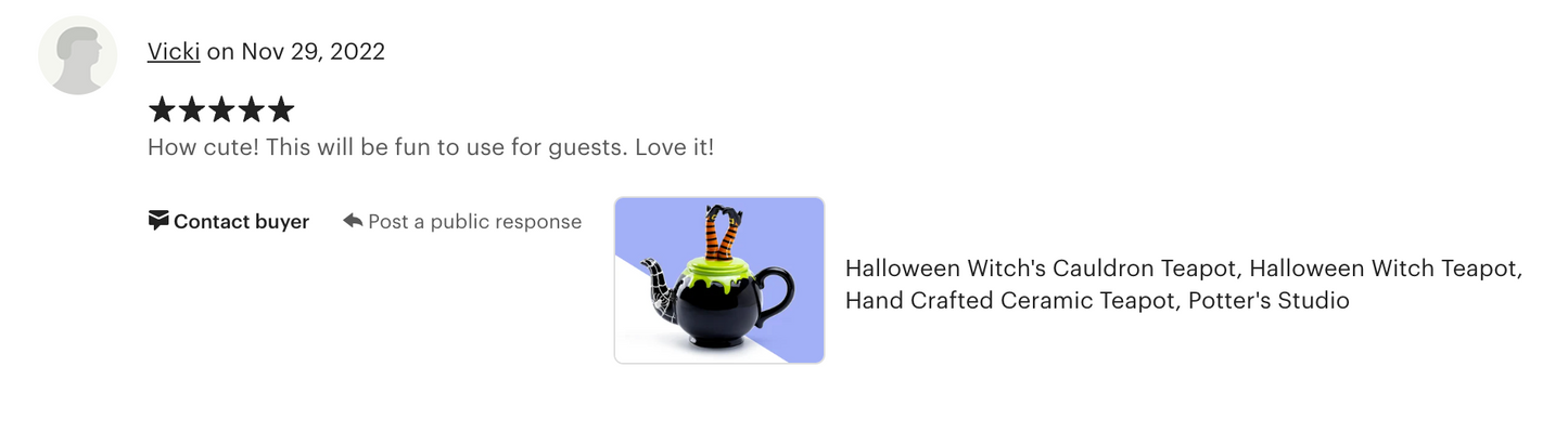 Halloween Witch's Cauldron Teapot