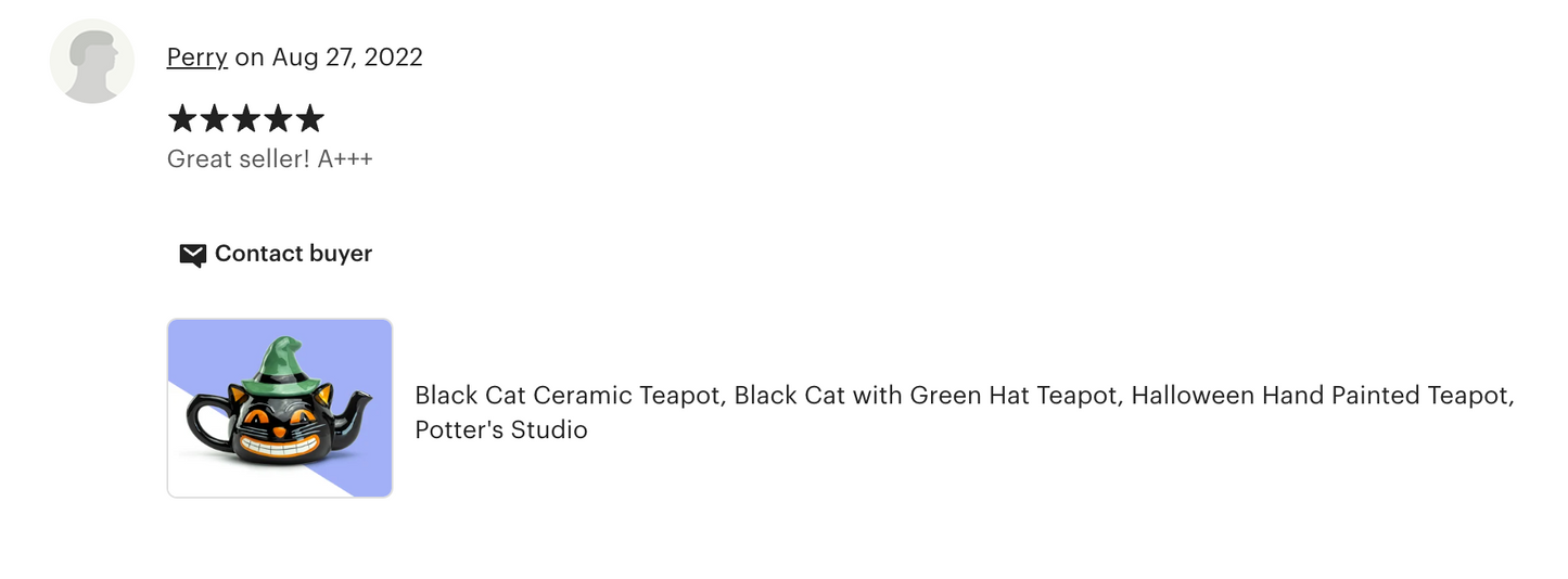 Halloween Black Cat Teapot