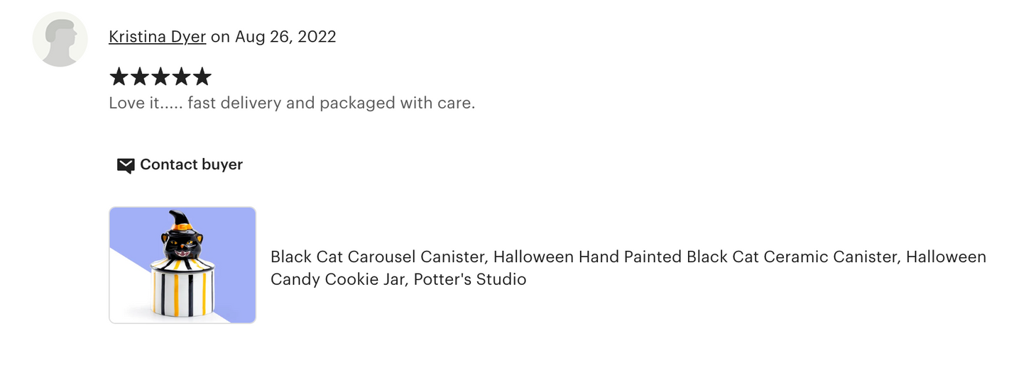 Halloween Black Cat Carousel Canister