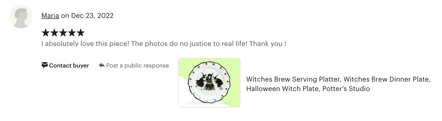 Halloween Witches Brew Serving Platter Dinner Plate