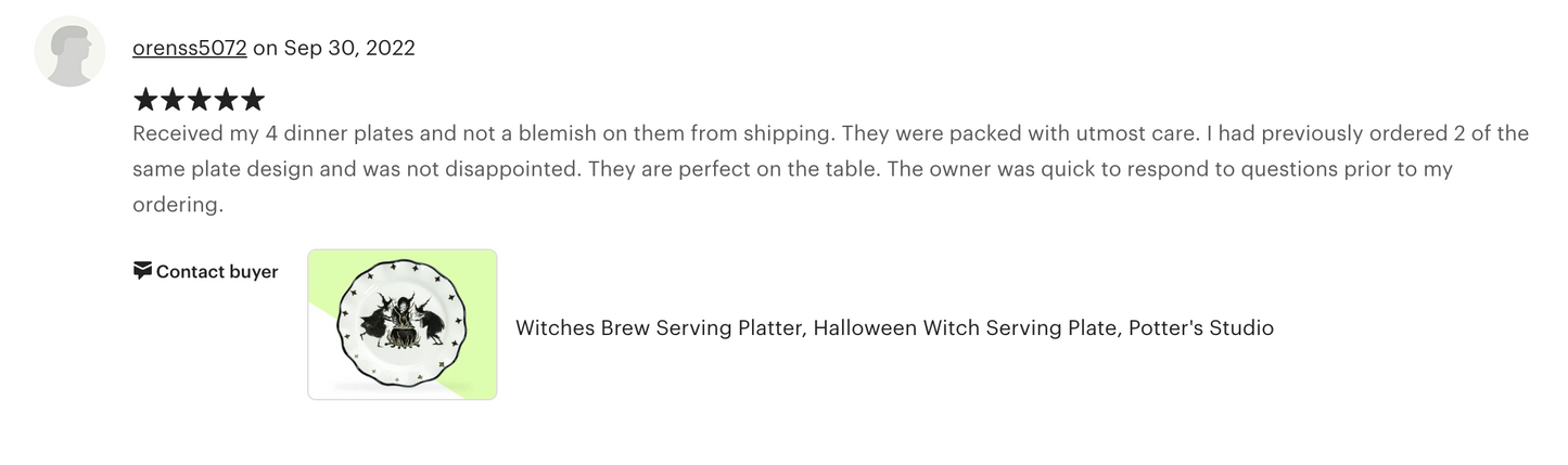 Halloween Witches Brew Serving Platter Dinner Plate