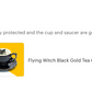 Halloween Witch Black Gold Tea Cup and Saucer