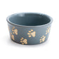 Fido's Diner 4.75" Paw Print Gray Ceramic Pet Bowl