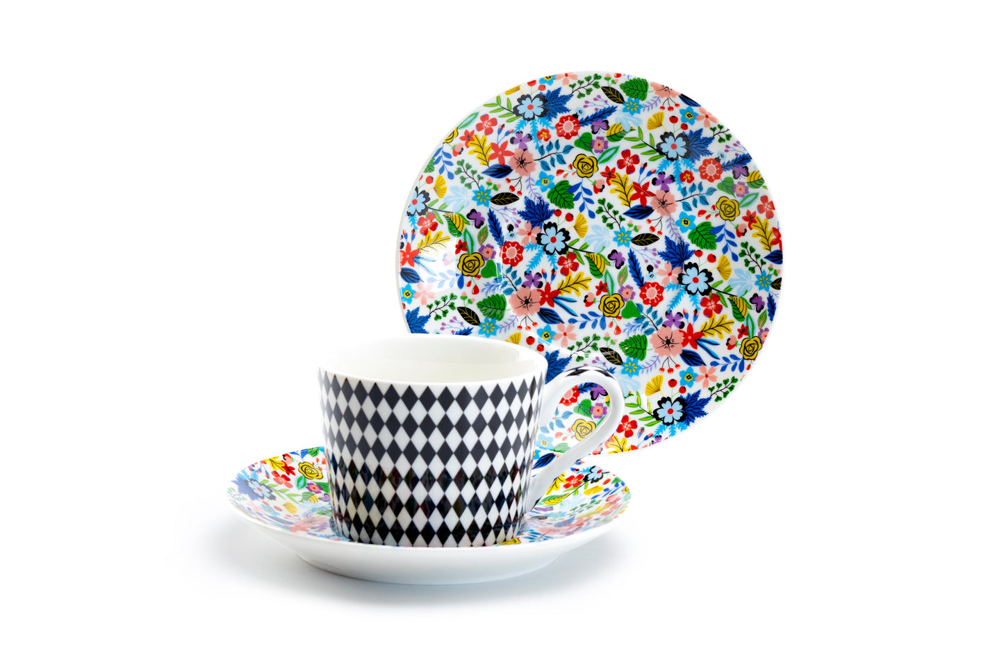 Stechcol Gracie Bone China Mad Hatter Tea cup and saucer set