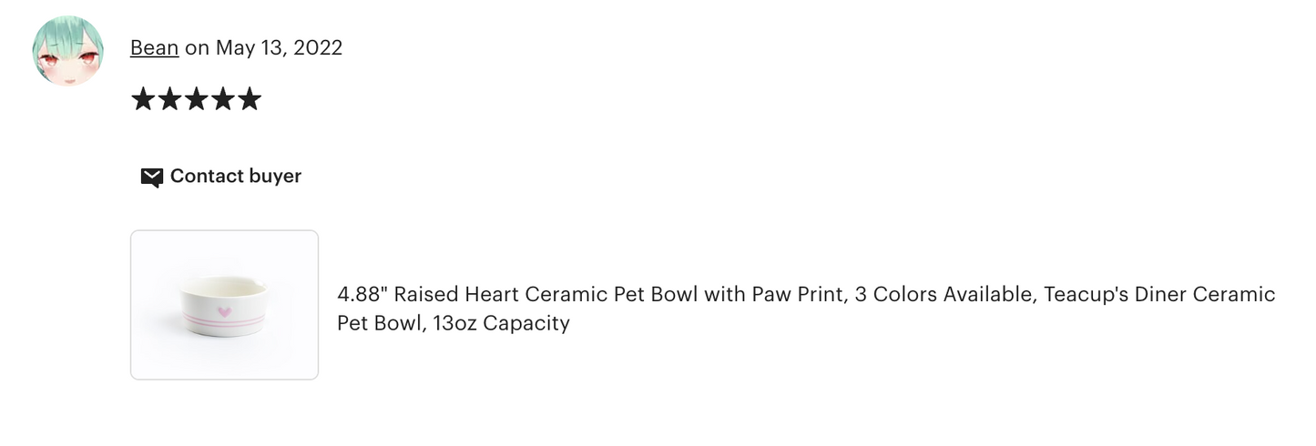 4.88" Raised Heart Ceramic Pet Bowl