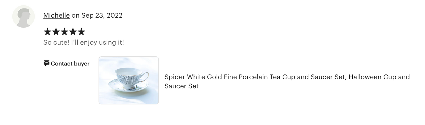 Spider White Gold Tea Cup and Saucer