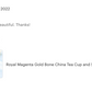 Royal Magenta Gold Bone China Tea Cup and Saucer