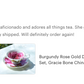 Burgundy Rose Gold Dots Bone China Tea Cup and Saucer