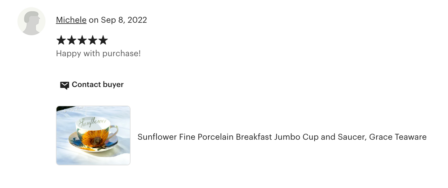 Sunflower Fine Porcelain Jumbo Cup and Saucer
