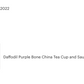 Daffodil Purple Bone China Tea Cup and Saucer