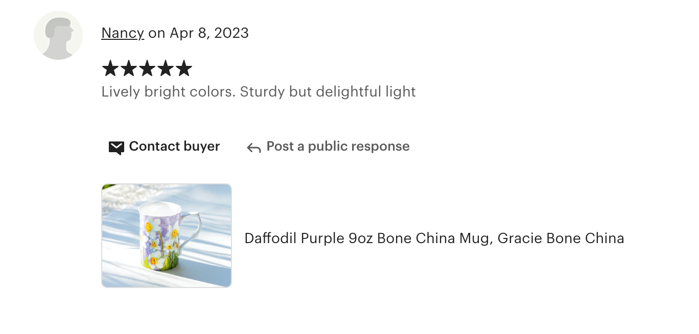 Daffodil Purple Bone China Mug