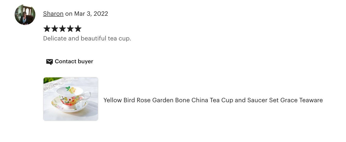 Yellow Rose Garden Bone China Tea Cup and Saucer