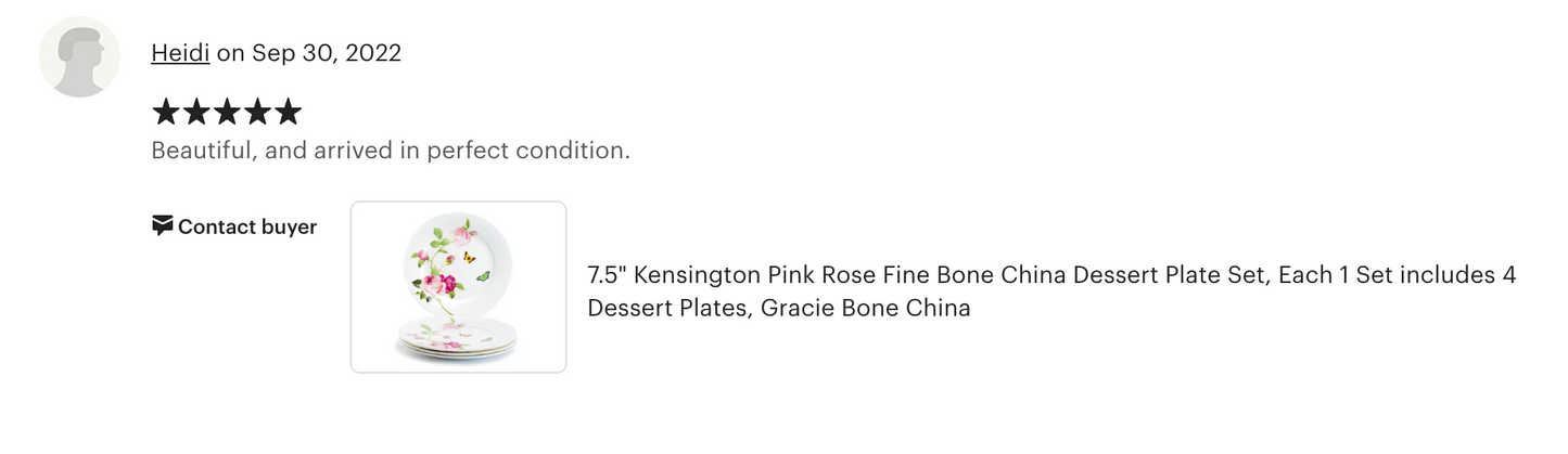7.5" Kensington Pink Rose Bone China Dessert Plate