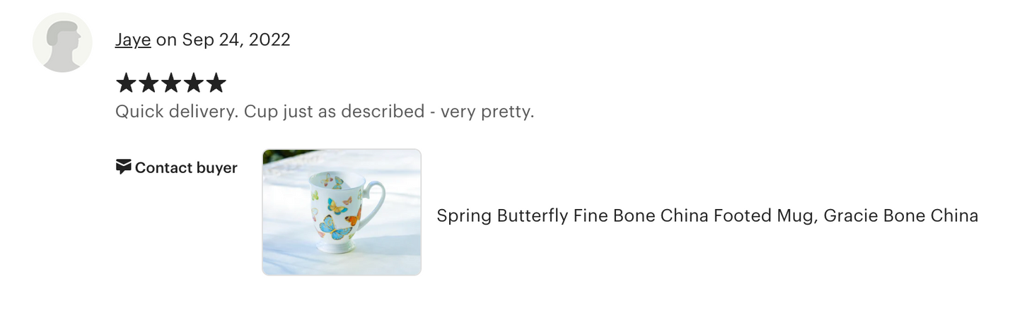 Spring Butterfly Bone China Mug