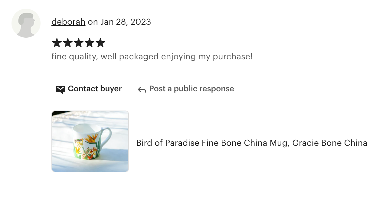 Bird of Paradise Bone China Mug