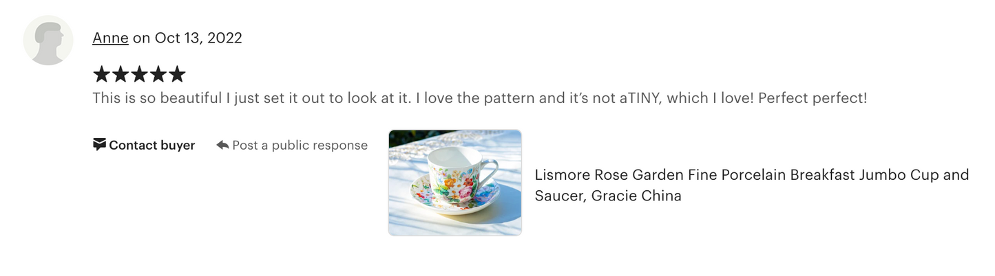 Lismore Rose Garden Fine Porcelain Breakfast Jumbo Cup and Saucer