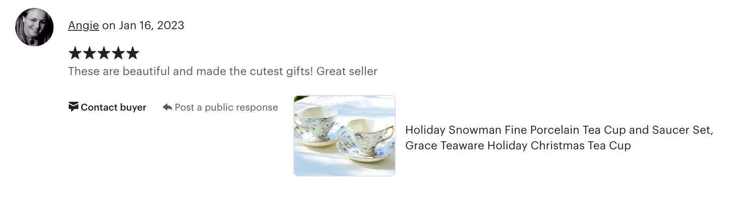Holiday Snowman Fine Porcelain Tea Cup and Saucer