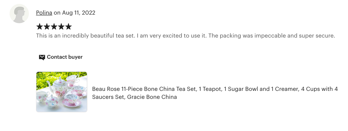 Beau Rose Bone China Tea Set