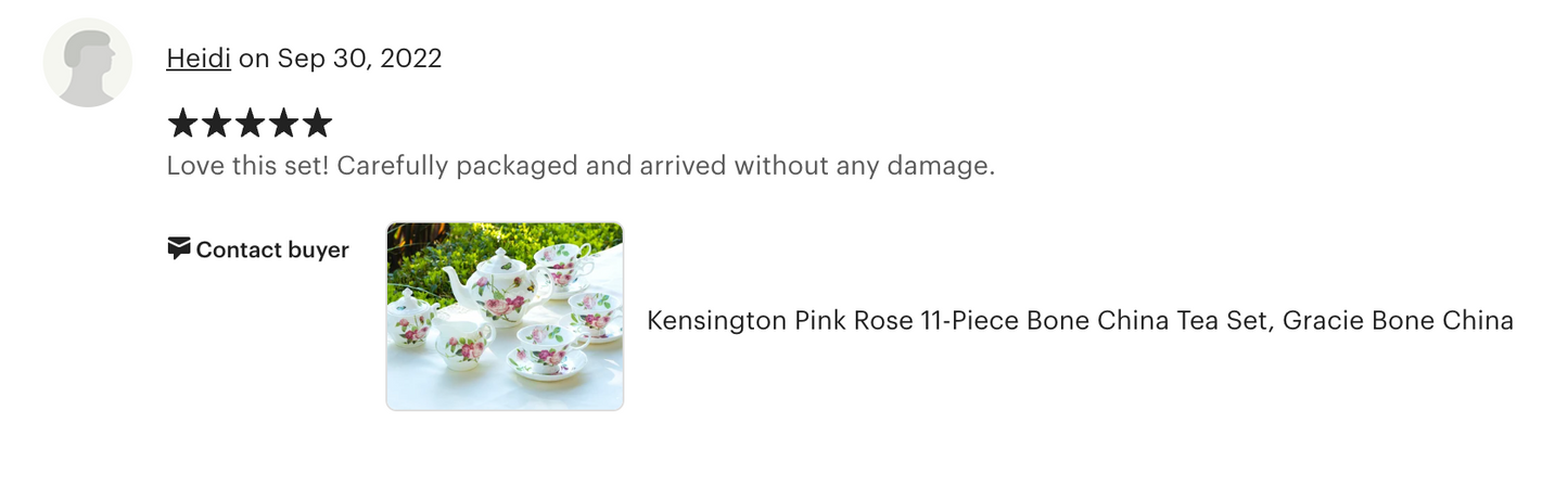 Kensington Pink Rose Bone China 11-Piece Tea Set