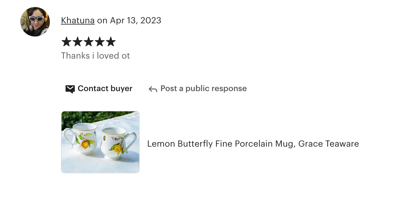 Lemon Butterfly Fine Porcelain Mug